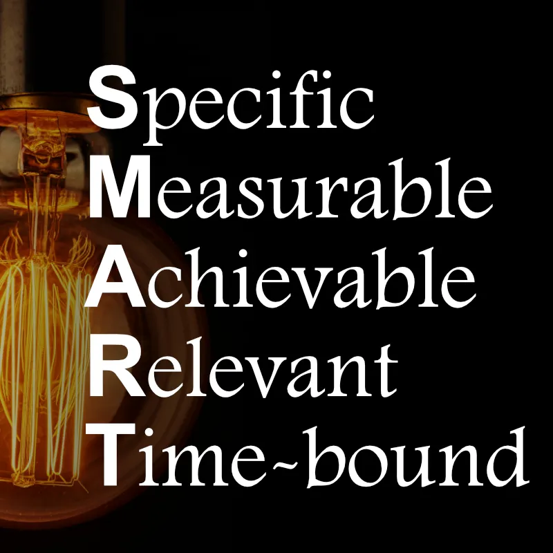 Use the SMART method for achieving your goals in an effective way