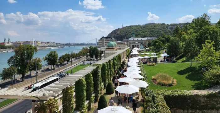 buda castle garden bazaar budapest hungary
