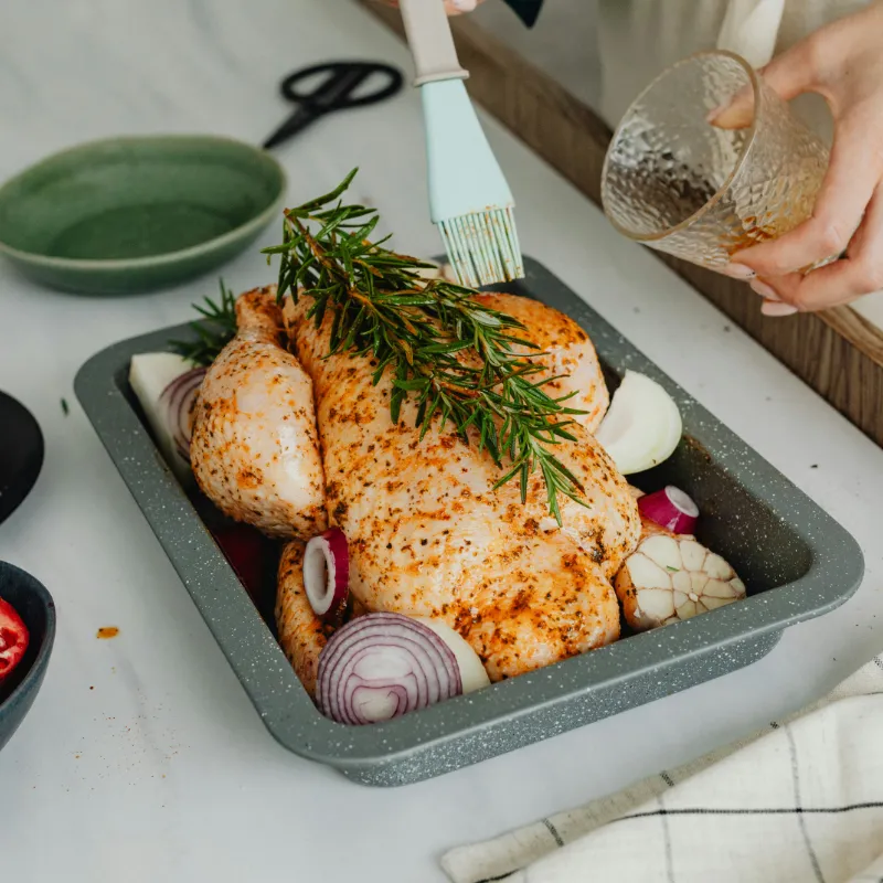 Roasted chicken with vegetables