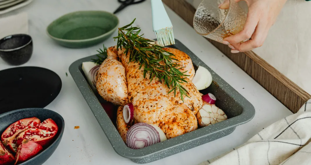 Roasted chicken with vegetables